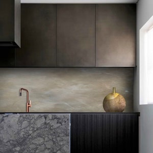 Backsplash zinc, brass, copper