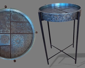Side table in Metal Moroccan design
