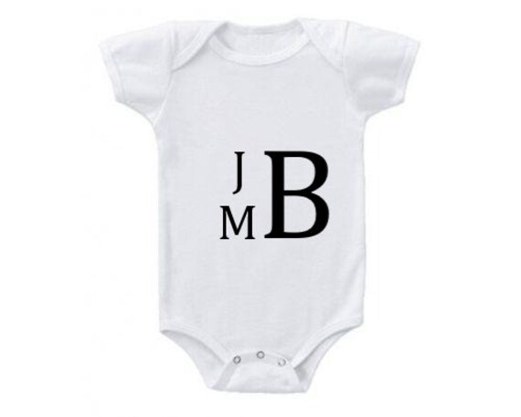 monogram onesie boy