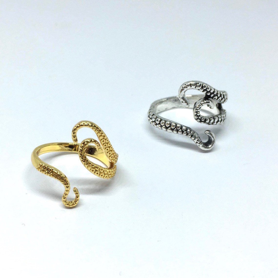 Octopus Wraparound Ring Unisex Adjustable Gold / Silver | Etsy