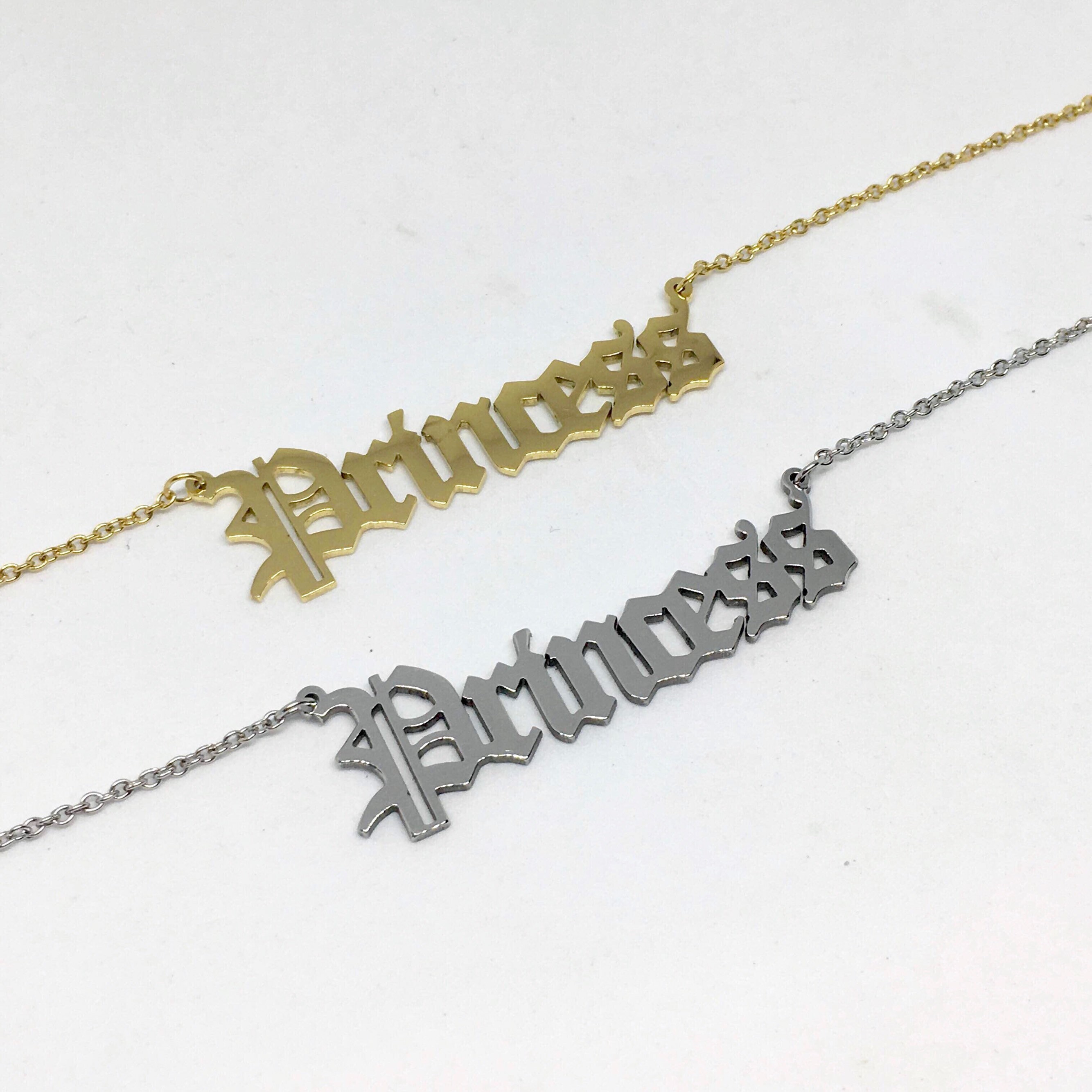 Old English Word Necklace Font 