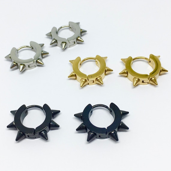 Stainless steel mini hoop earrings deals