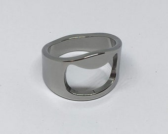 Stainless Steel Bottle Opener Ring: Unisex Party Trick Accessory