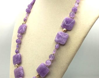 Amethyst necklace "Glicine" #Ametist necklace #Ametist made in Italy #Handmade necklace #Ametist bijoux #Wedding necklace #Smart necklace