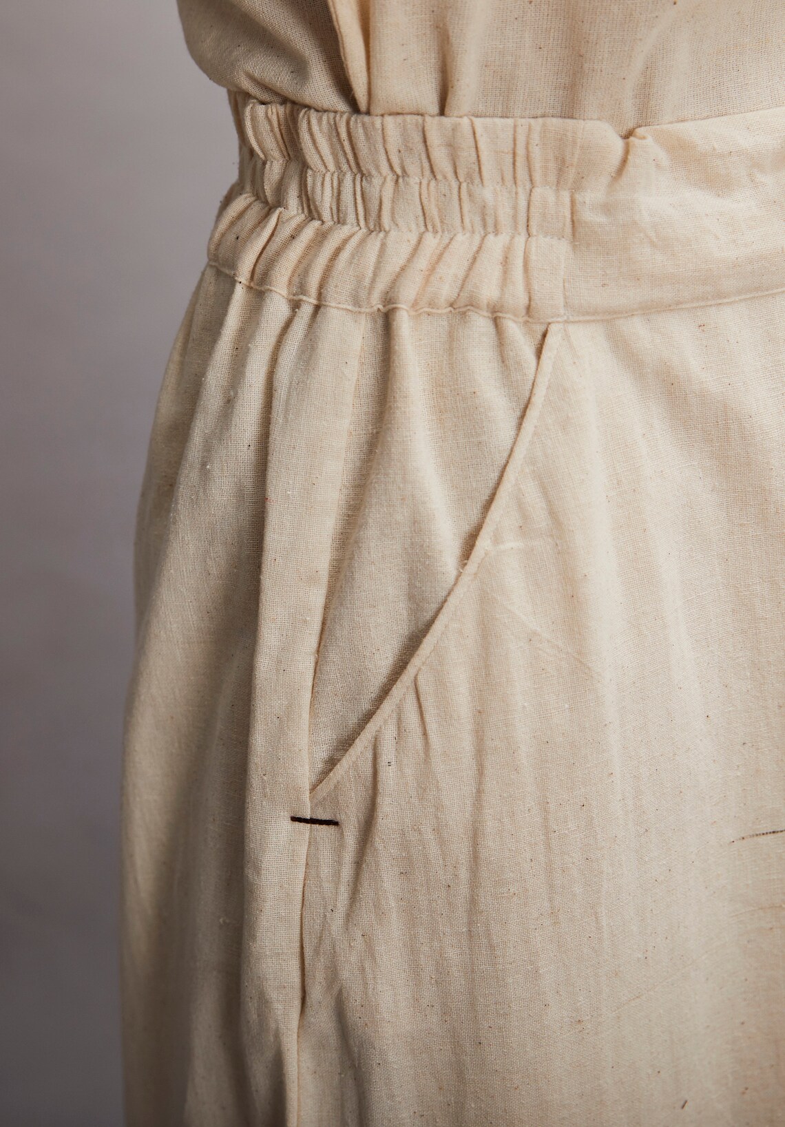 Ankle Length Ivory Cotton Palazzo Pant Wide Leg loose pant | Etsy