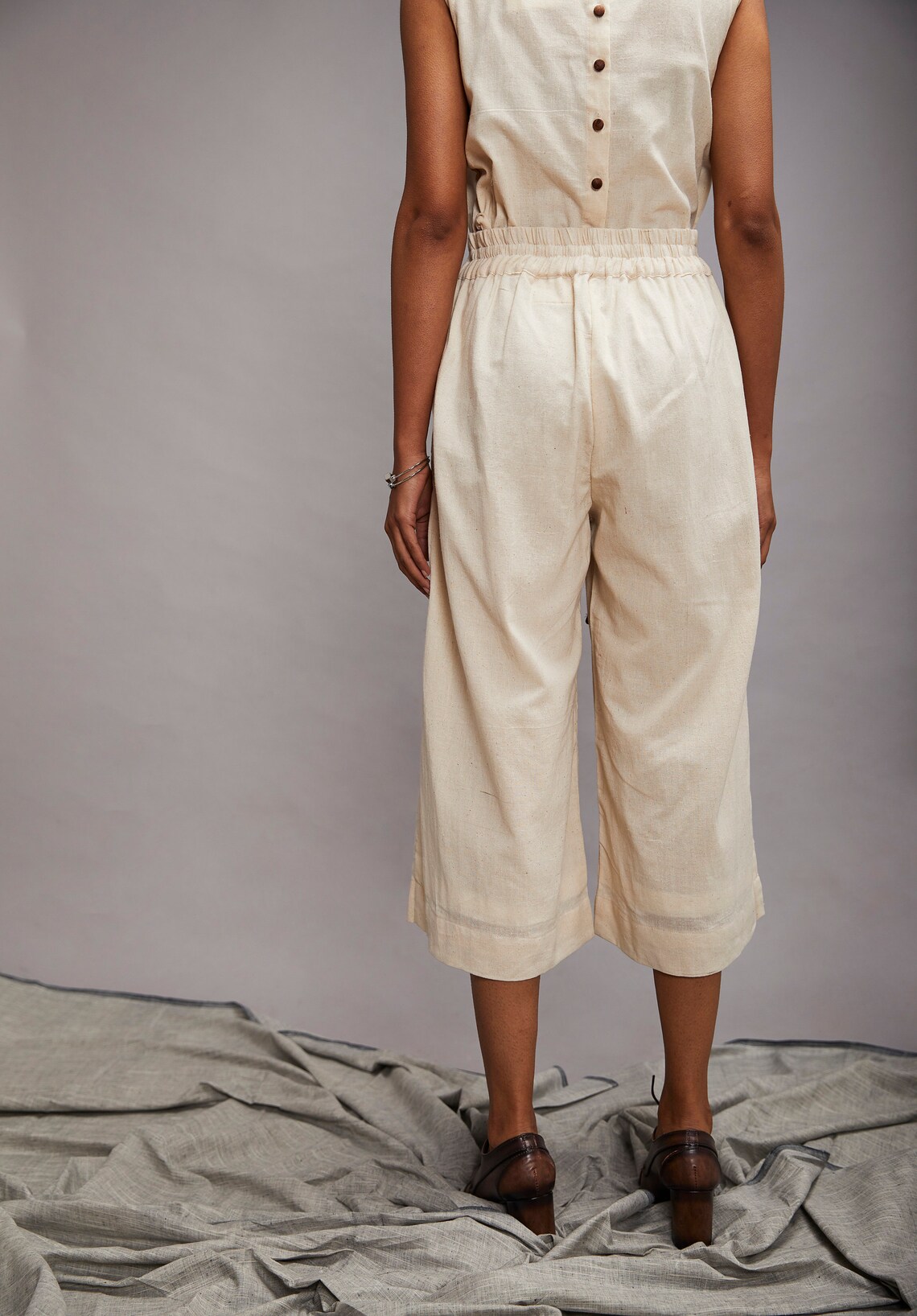 Ankle Length Ivory Cotton Palazzo Pant Wide Leg loose pant Etsy