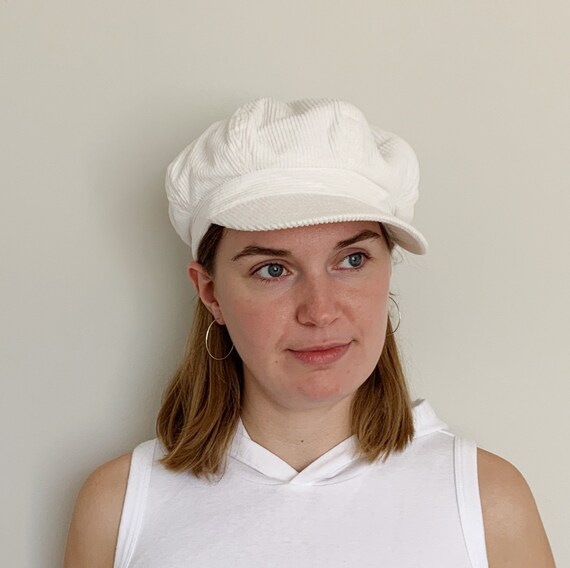 White Corduroy Pure Cotton Pageboy Cap Very 00s Newsboy Etsy White Corduroy Pure Cotton Pageboy Cap Very 00s Newsboy Etsy