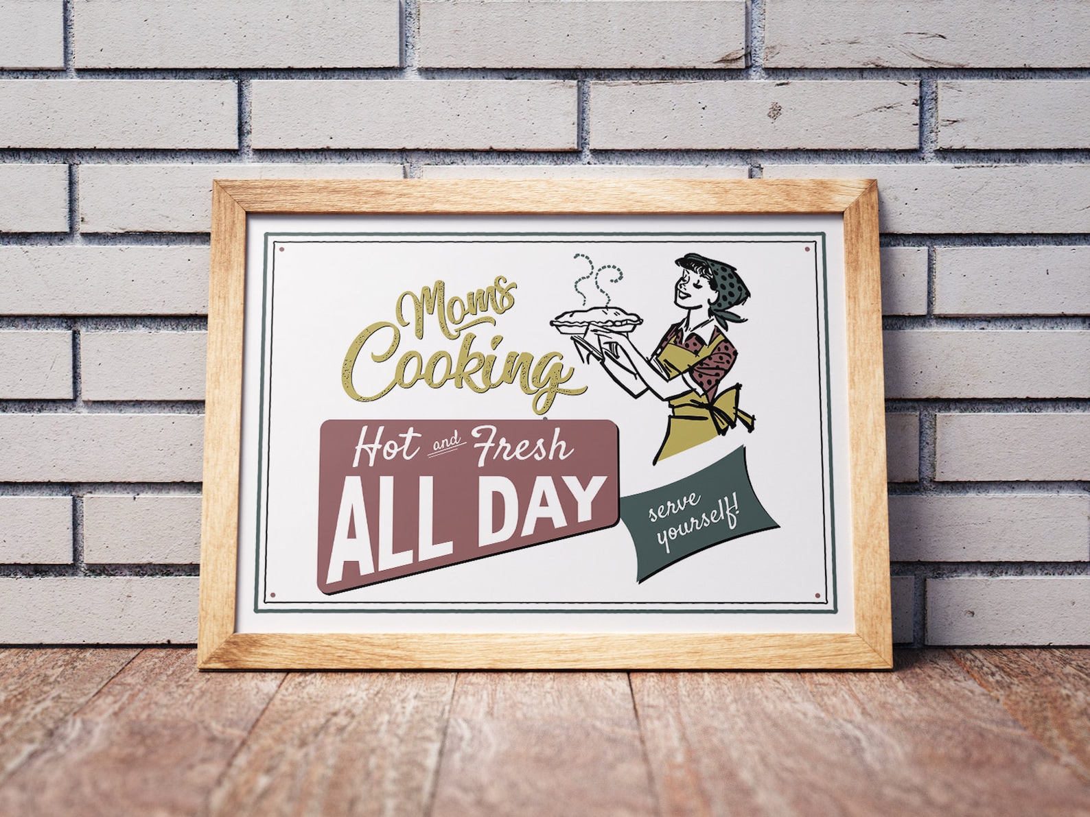 Kitchen Art Design Poster Retro Poster Wall Art Kitchen Etsy