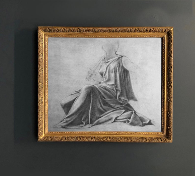 Old masters copy pencil drawing Etsy