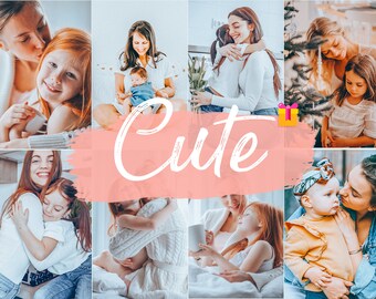 Presets quentes para Lightroom Mobile, filtros de fotos suaves (DNG)
