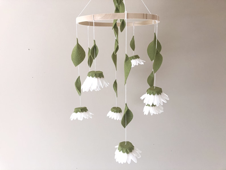Daisy Mobile Daisy Felt Flower Mobile Farmhouse Baby Mobile Etsy