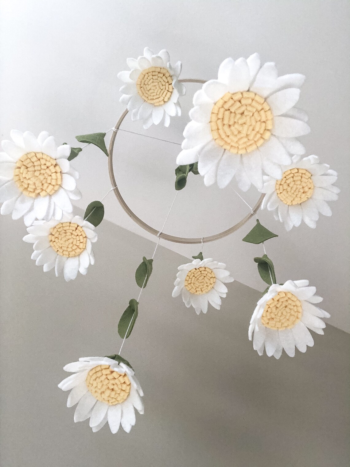 Daisy Mobile Daisy Felt Flower Mobile Farmhouse Baby Mobile Etsy