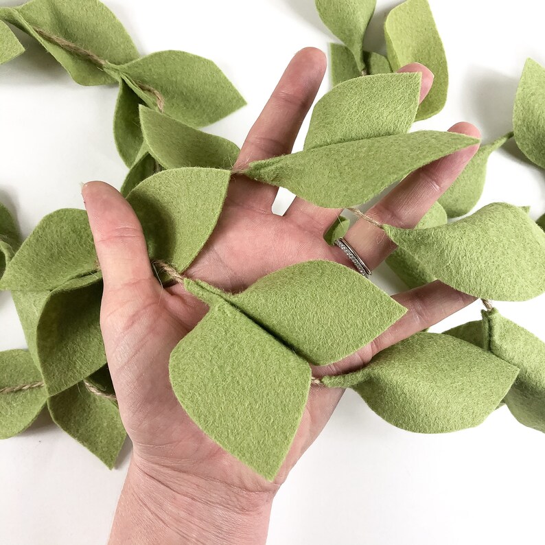 Felt Leaf Garland Leaf Garland Felt Garland Felt Flower Etsy