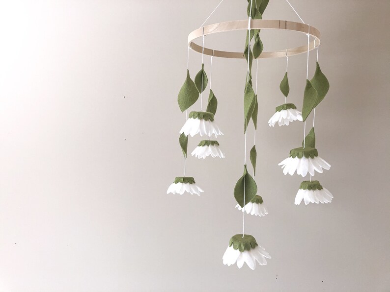 Daisy Mobile Daisy Felt Flower Mobile Farmhouse Baby Mobile Etsy