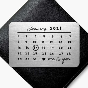 Calendar wallet card Etsy Italia
