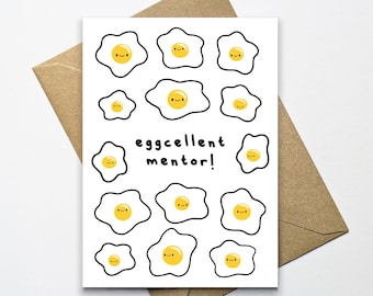 Funny Egg Mentor Thank You Card: Colleague, Teacher, Friend