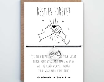 Besties Forever Wish Bracelet, Best Friend Gift, Best Friends Wish String, Best Friend Bracelet, Friendship Bracelet, BFF, Friendship Gift