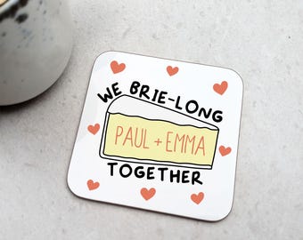 Posavasos personalizado con juego de palabras sobre queso: un divertido regalo de San Valentín para los amantes del queso.