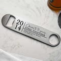 Personalised Steel Anniversary Bottle Opener: 11 Year Anniversary Gift For Couple, 11 Years Together Or Married, Beer Lover Gift For Him