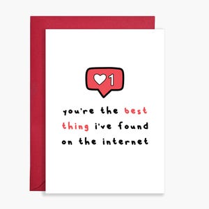 Funny Online Dating Card: Best Thing I Found On The Internet, Valentine's Day Card