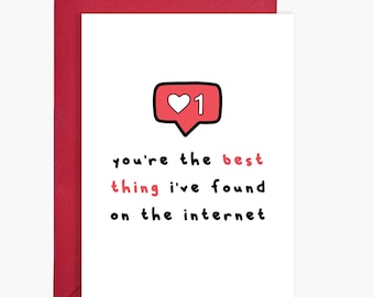 Funny Online Dating Card: Best Thing I Found On The Internet, Valentine's Day Card