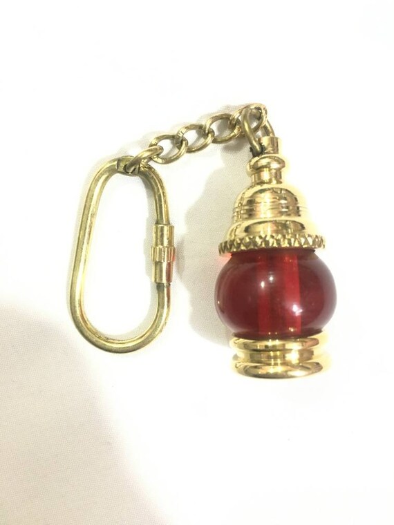 Brass Lantern Keychain Nautical Lantern Key Holder Lamp Keyring