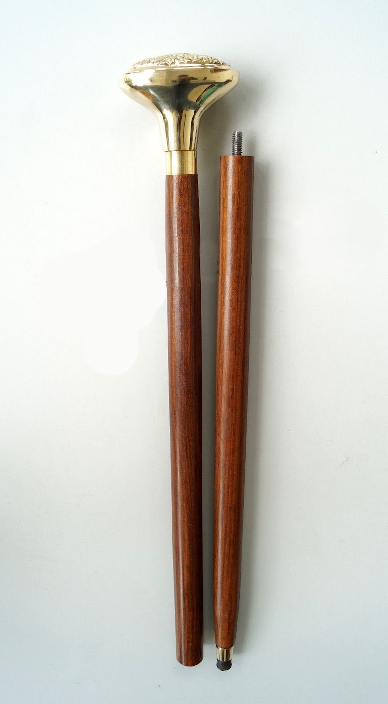 Designer Style Wooden Walking Stick Cane Brass Handel - Etsy