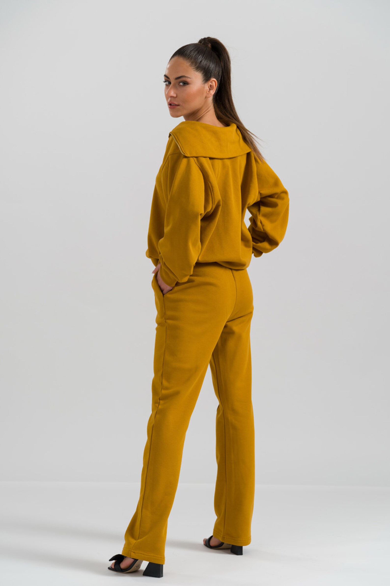 Women Cozy Fleece Highrise Sweatpants 100 Organic Cotton Etsy