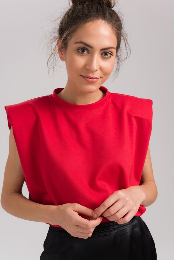 red oversized tshirt