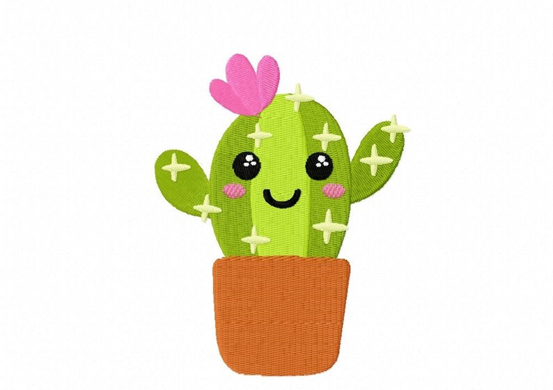 Cactus Girl 2 Size Embroidery Design. Embroidery Pattern Etsy