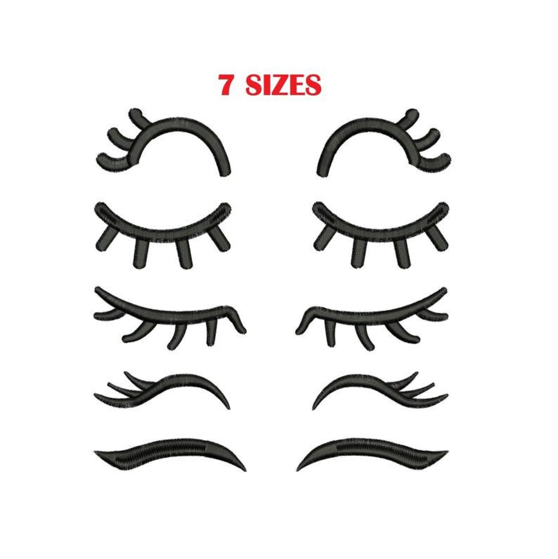 Eyelashes Embroidery Design. Lashes Embroidery. Eyelashes Etsy