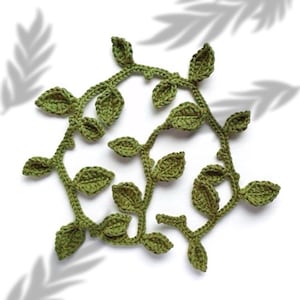Leaf Garland Crochet pattern.  Instant  download. Decor leaves, Spring Autumn Leaves Crochet