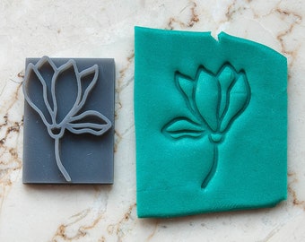 Polymer clay stamps 18, metal clay stamp, clay stamp, polymer clay embosser, polymer clay tools, clay tools, flower stamp