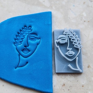 Polymer Clay Stempel 60, Polymer Clay, Gesicht Stempel, Metal Clay Stempel, Clay Stempel, Polymer Clay Präger, Polymer Clay Werkzeuge, Polymer Clay Werkzeuge