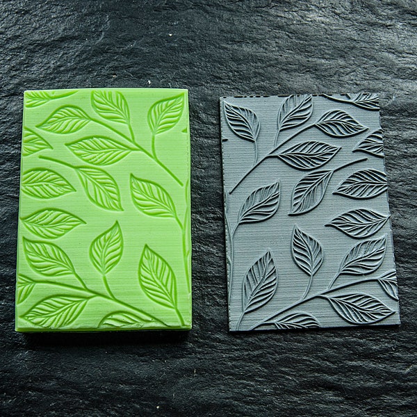 Texture mat 5 Leaf, soap stamp, clay stamp, ink stamp, metal clay stamp, jewelry stamp, polymer clay stamp