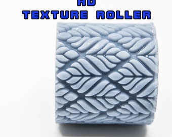 Texture roller SM-06, XPS texture, clay stamp, texture stamp, polymer clay, pottery stamp, organic stamp, wave stamp, botanical stamp