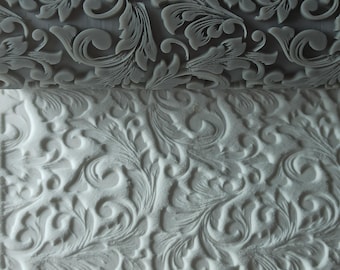 Texture roller L69, baroque texture, floral texture, swirl texture, decor roll, antique decor, polymer clay stamp, blockprint, XPS texture