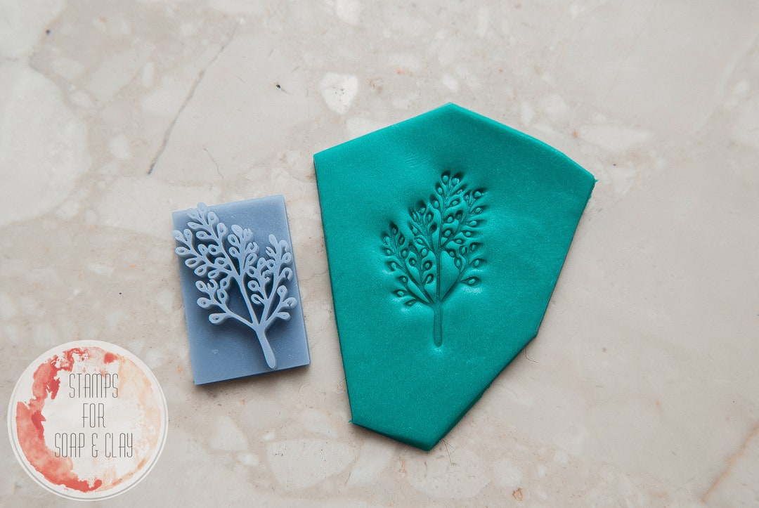 Polymer Clay Stamps 33, Polymer Clay, Flower Stamp, Metal Clay Stamp