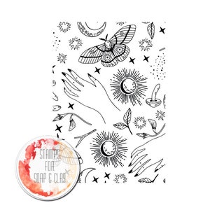Texture mat 71, christmas pattern, christmas texture, soap stamp, clay stamp, ink stamp,  clay stamp, jewelry stampblock printing