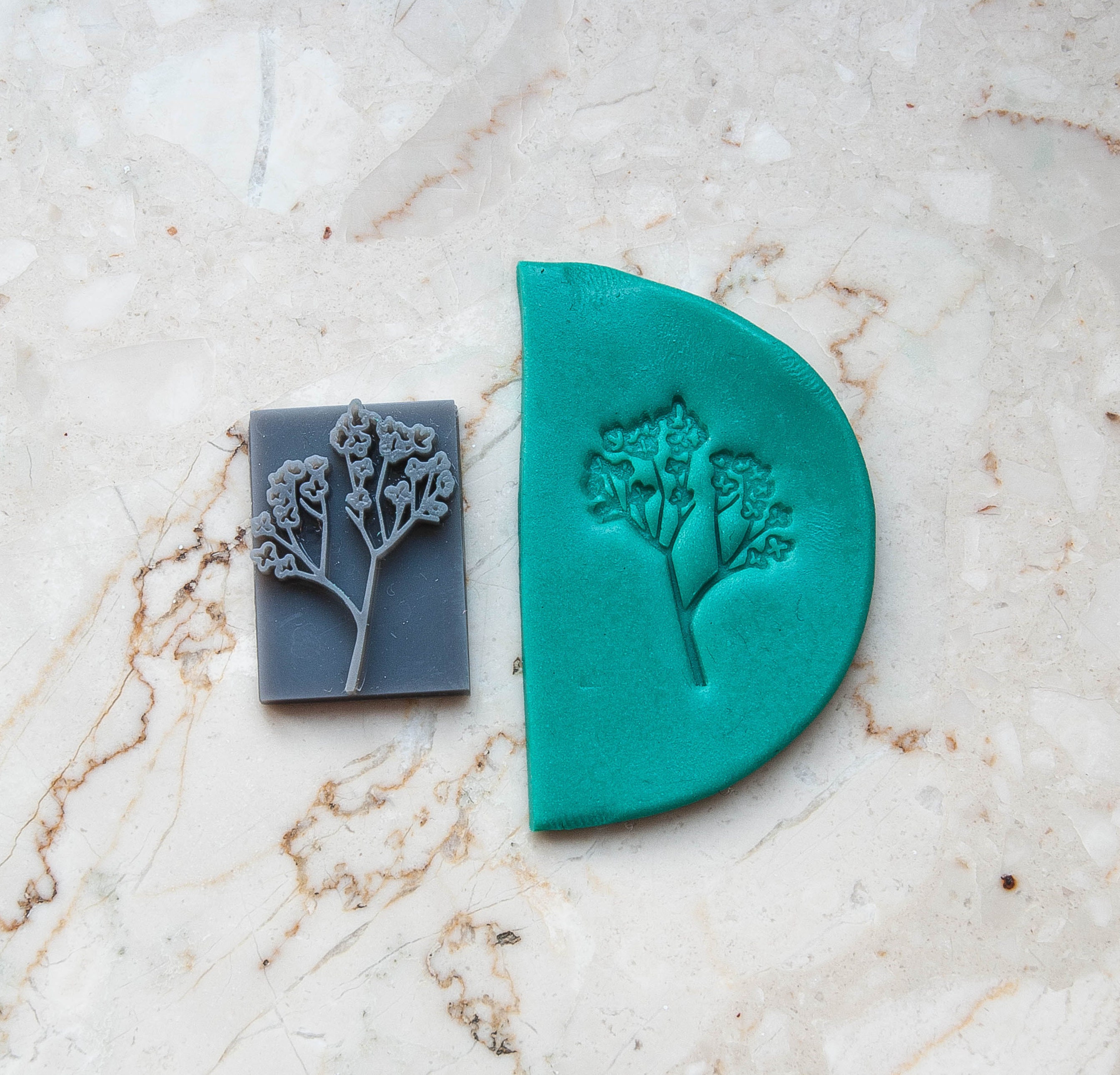 Botanical Polymer Clay Stamps, Leaf Clay Embossing Texture Stamp, Floral  Pattern Embosser, Flower Polymer Clay Tools 