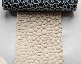 Texture roller, cobblestone texture, high quality texture, clay stamp, polymer clay stamp,  clay stamp