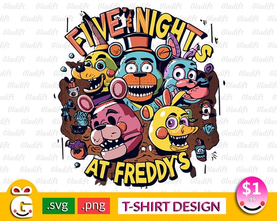 Fnaf Svg Five Nights Freddy Svg Freddy Svg Five (Instant Download) 