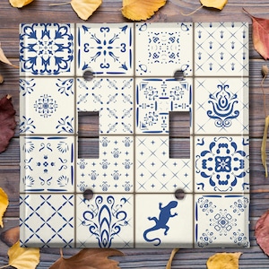 Metal Light Switch Cover | Light Switch Plate, Outlet Cover, Wall Plate Home Decor, Summer Decoration, Floral Merola Tile TIL096