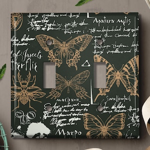 Metal Light Switch Cover | Light Switch Plate, Outlet Cover, Wall Plate, Home Decor Idea, Butterfly Decor Idea, Insect Room Idea BUT080