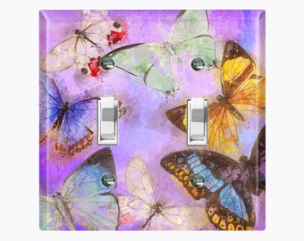 BLUE FANTASY BUTTERFLY FAIRY  IMAGE LIGHT SWITCH COVER PLATE OT OUTLET 