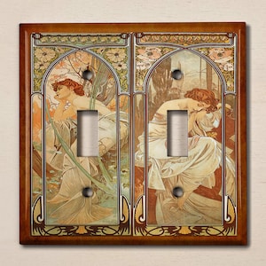 Metal Light Switch Cover | Light Switch Plate, Outlet Cover, Wall Plate, Home Decor Idea, Art Nouveau,  Decorative Art Nouveau, NOU009