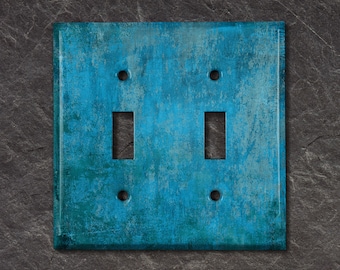 Metal Light Switch Cover | Light Switch Plate, Outlet Cover, Wall Plate, Home Decor Idea, Deep Blue Room Decor, Gift Idea, CLR110