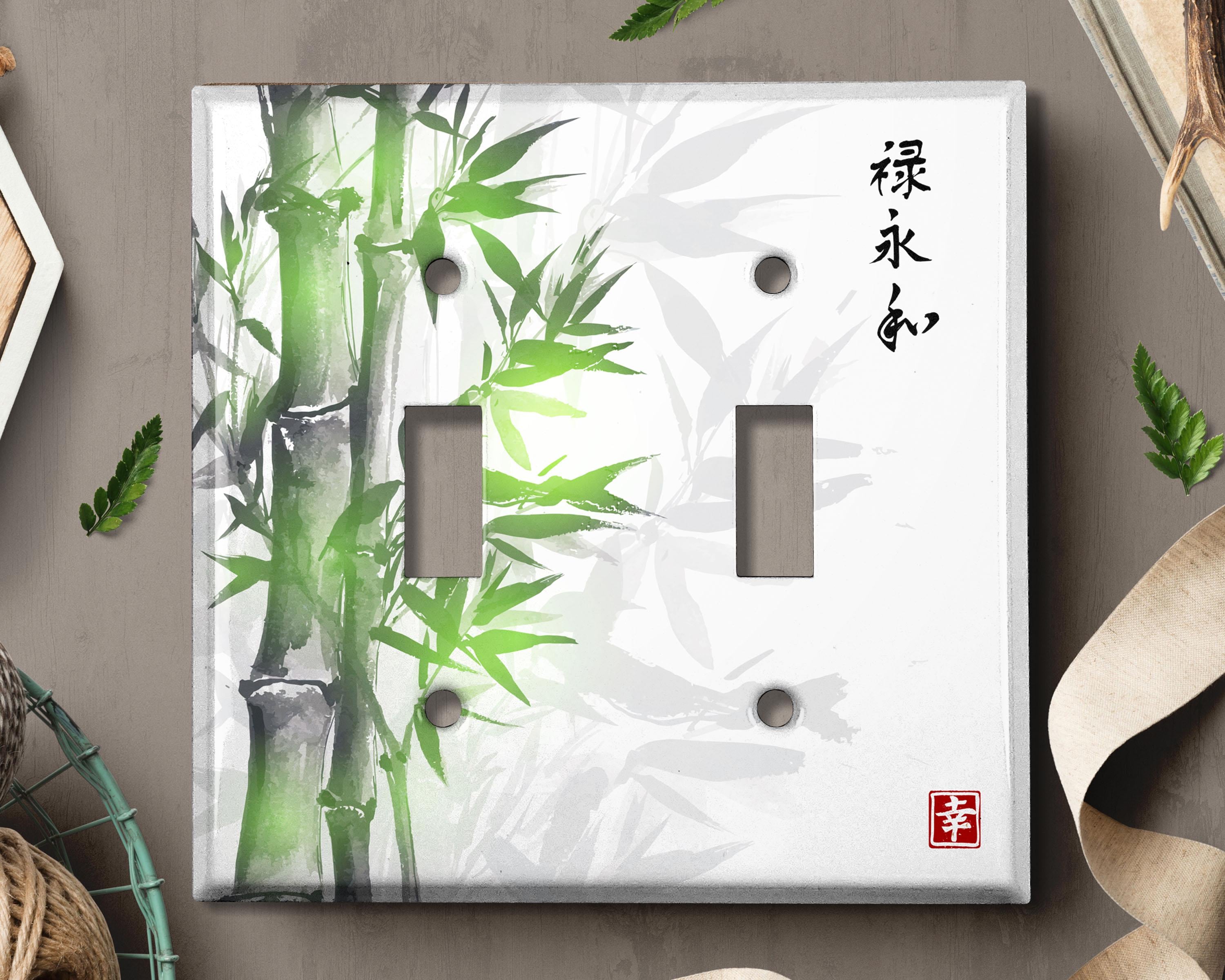 Bamboo Light Switch Cover – Solid Wood Wall Plate, 4.5 X 2.76 Inches, Rustic Decor For Bedroom, Kitchen, Or Office (Single Rocker)