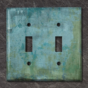 Metal Light Switch Cover | Light Switch Plate, Outlet Cover, Wall Plate, Home Decor Idea, Teal Decoration Ideas, Bathroom Decor, CLR102