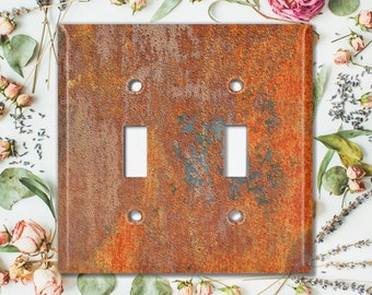 Metal Light Switch Cover, Light Switch Plate, Outlet Cover, Wall Plate Home Decor, Metal Rusted MET001